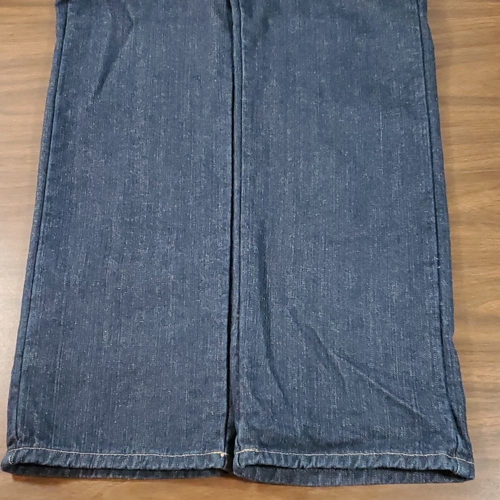 Dickies Red Plaid‎ Flannel Lined Dark Wash Straight Leg Denim Jeans 10 Tall - Picture 5 of 12